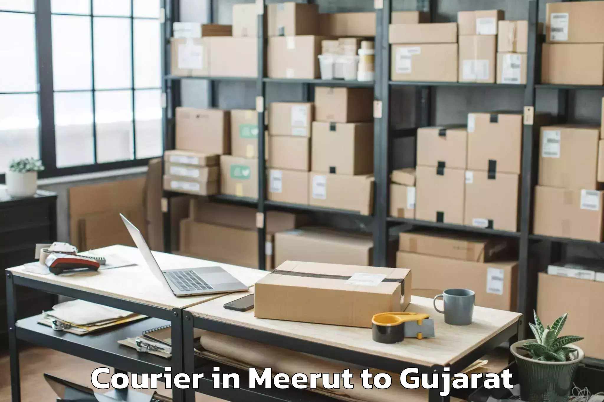 Get Meerut to Visavadar Courier